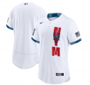 Wholesale Cheap Men's New York Mets Blank 2021 White All-Star Flex Base Stitched MLB Jersey