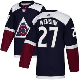 Wholesale Cheap Adidas Avalanche #27 John Wensink Navy Alternate Authentic Stitched NHL Jersey