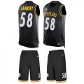 Wholesale Cheap Nike Steelers #58 Jack Lambert Black Team Color Men's Stitched NFL Limited Tank Top Suit Jersey