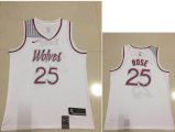 Wholesale Cheap Men's Minnesota Timberwolves #25 Derrick Rose Nike White 2018-19 Swingman Earned Edition Jersey