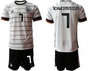 Wholesale Cheap Men 2021 European Cup Germany home white 7 Soccer Jersey2