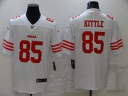 Wholesale Cheap Men's San Francisco 49ers #85 George Kittle 2022 New White Vapor Untouchable Stitched Jersey