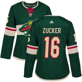 Wholesale Cheap Adidas Wild #16 Jason Zucker Green Home Authentic Women\'s Stitched NHL Jersey