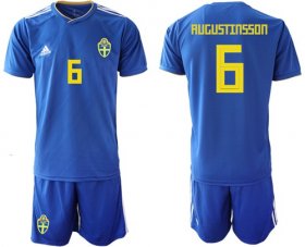 Wholesale Cheap Sweden #6 Augustinsson Away Soccer Country Jersey