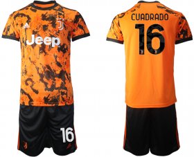 Wholesale Cheap Men 2020-2021 club Juventus Second away 16 orange Soccer Jerseys