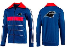 Wholesale Cheap NFL Carolina Panthers Team Logo Jacket Blue_4