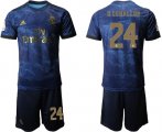 Wholesale Cheap Real Madrid #24 D.Ceballos Dark Blue Soccer Club Jersey