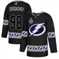 Wholesale Cheap Adidas Lightning #98 Mikhail Sergachev Black Authentic Team Logo Fashion 2020 Stanley Cup Final Stitched NHL Jersey