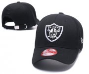 Wholesale Cheap NFL Oakland Raiders Team Logo Black Peaked Adjustable Hat A125