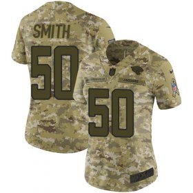 Wholesale Cheap Nike Jaguars #50 Telvin Smith Camo Women\'s Stitched NFL Limited 2018 Salute to Service Jersey