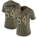 Wholesale Cheap Nike Panthers #54 Shaq Thompson Olive/Camo Women's Stitched NFL Limited 2017 Salute to Service Jersey