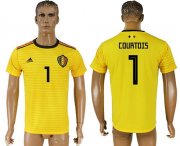 Wholesale Cheap Belgium #1 Courtois Away Soccer Country Jersey