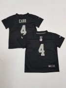 Wholesale Cheap Toddler Las Vegas Raiders #4 Derek Carr Limited Black Vapor Jersey