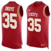 Wholesale Cheap Nike Chiefs #35 Christian Okoye Red Team Color Men's Stitched NFL Limited Tank Top Jersey