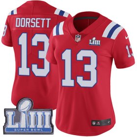 Wholesale Cheap Nike Patriots #13 Phillip Dorsett Red Alternate Super Bowl LIII Bound Women\'s Stitched NFL Vapor Untouchable Limited Jersey