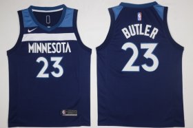Wholesale Cheap Men\'s Minnesota Timberwolves #23 Jimmy Butler New Navy Blue 2017-2018 Nike Swingman Stitched NBA Jersey