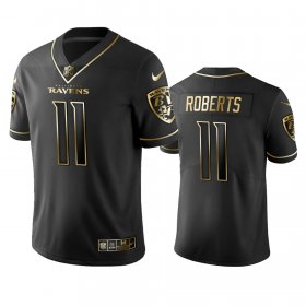 Wholesale Cheap Nike Ravens #11 Seth Roberts Black Golden Limited Edition Stitched NFL Jersey