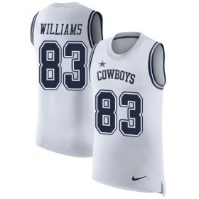 Wholesale Cheap Nike Cowboys #83 Terrance Williams White Men\'s Stitched NFL Limited Rush Tank Top Jersey