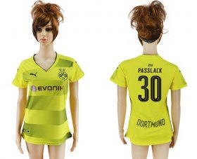Wholesale Cheap Women\'s Dortmund #30 Passlack Home Soccer Club Jersey