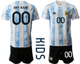 Wholesale Cheap Youth 2020-2021 Season National team Argentina home white customized Soccer Jersey
