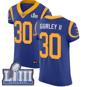 Wholesale Cheap Nike Rams #30 Todd Gurley II Royal Blue Alternate Super Bowl LIII Bound Men\'s Stitched NFL Vapor Untouchable Elite Jersey