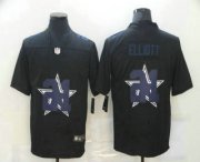 Wholesale Cheap Men's Dallas Cowboys #21 Ezekiel Elliott Black 2020 Shadow Logo Vapor Untouchable Stitched NFL Nike Limited Jersey