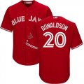Wholesale Cheap Blue Jays #20 Josh Donaldson Red Cool Base Canada Day Stitched Youth MLB Jersey