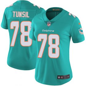 Wholesale Cheap Nike Dolphins #78 Laremy Tunsil Aqua Green Team Color Women\'s Stitched NFL Vapor Untouchable Limited Jersey