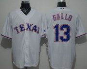 Wholesale Cheap Rangers #13 Joey Gallo White New Cool Base Stitched MLB Jersey