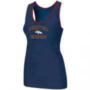 Wholesale Cheap Women's Nike Denver Broncos Heart & Soul Tri-Blend Racerback Stretch Tank Top Blue