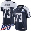 Wholesale Cheap Nike Cowboys #73 Joe Looney Navy Blue Thanksgiving Men's Stitched With Established In 1960 Patch NFL 100th Season Vapor Untouchable Limited Throwback Jersey