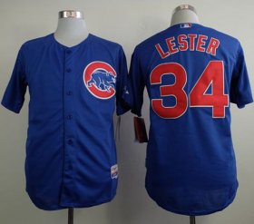 Wholesale Cheap Cubs #34 Jon Lester Blue Cool Base Stitched MLB Jersey