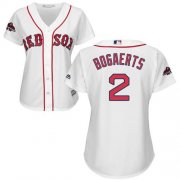Wholesale Cheap Red Sox #2 Xander Bogaerts White Home 2018 World Series Women's Stitched MLB Jersey