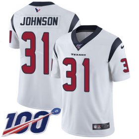 Wholesale Cheap Nike Texans #31 David Johnson White Men\'s Stitched NFL 100th Season Vapor Untouchable Limited Jersey