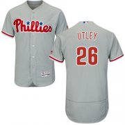 Wholesale Cheap Phillies #26 Chase Utley Grey Flexbase Authentic Collection Stitched MLB Jersey