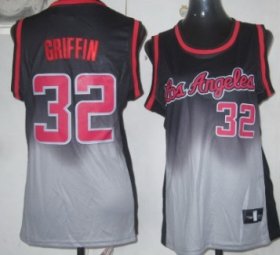 Wholesale Cheap Los Angeles Clippers #32 Blake Griffin Black/Gray Fadeaway Fashion Womens Jersey
