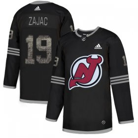 Wholesale Cheap Adidas Devils #19 Travis Zajac Black Authentic Classic Stitched NHL Jersey