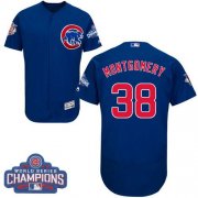 Wholesale Cheap Cubs #38 Mike Montgomery Blue Flexbase Authentic Collection 2016 World Series Champions Stitched MLB Jersey