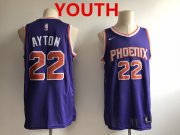 Wholesale Cheap Youth Phoenix Suns #22 Deandre Ayton Purple Nike Swingman Stitched NBA Jersey