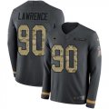 Wholesale Cheap Nike Cowboys #90 Demarcus Lawrence Anthracite Salute to Service Men's Stitched NFL Limited Therma Long Sleeve Jersey