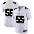 Wholesale Cheap Pittsburgh Steelers #55 Devin Bush White Men's Nike Team Logo Dual Overlap Limited NFL Jersey