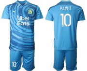 Wholesale Cheap Men 2020-2021 club Olympique de Marseille away 10 blue Soccer Jerseys