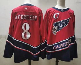Wholesale Cheap Men\'s Washington Capitals #8 Alex Ovechkin Red 2021 Retro Stitched NHL Jersey