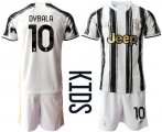 Wholesale Cheap Youth 2020-2021 club Juventus home 10 white Soccer Jerseys