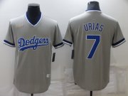 Wholesale Cheap Men's Los Angeles Dodgers #7 Julio Urias Grey Stitched Baseball Jersey