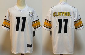 Wholesale Cheap Men\'s Pittsburgh Steelers #11 Chase Claypool White 2020 Vapor Untouchable Stitched NFL Nike Limited Jersey