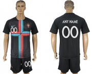 Wholesale Cheap Portugal Personalized Black Training Soccer Country Jersey