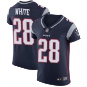 Wholesale Cheap Nike Patriots #28 James White Navy Blue Team Color Men's Stitched NFL Vapor Untouchable Elite Jersey