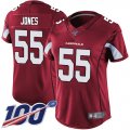 Wholesale Cheap Nike Cardinals #55 Chandler Jones Red Team Color Women's Stitched NFL 100th Season Vapor Limited Jersey