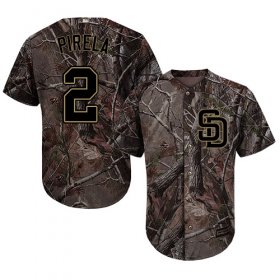 Wholesale Cheap Padres #2 Jose Pirela Camo Realtree Collection Cool Base Stitched Youth MLB Jersey